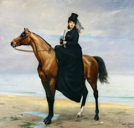 Reiterporträt von Mademoiselle Croizette, 1873
